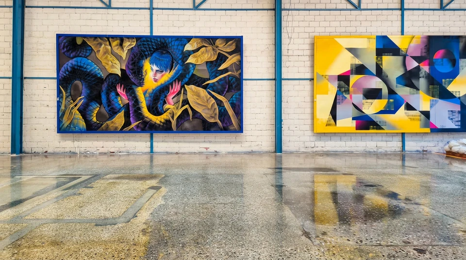 Intérieur résidentiel avec professionnel effectuant inspection technique au sol